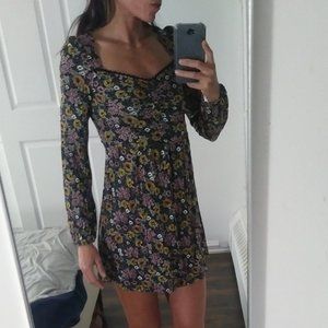 Floral print mini dress